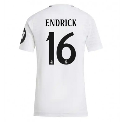 Fotbalové Dres Real Madrid Endrick #16 Dámské Domácí 2024-25 Krátký Rukáv Fotbalové Dres Real Madrid Endrick #16 Dámské Domácí 2024-25 Krátký Rukáv